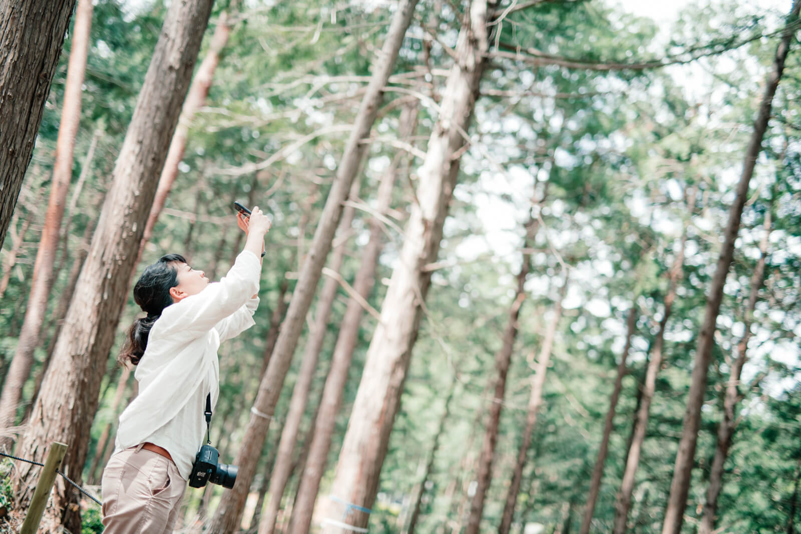 木島夕貴 フォトグラファー 高麗神社の撮影風景