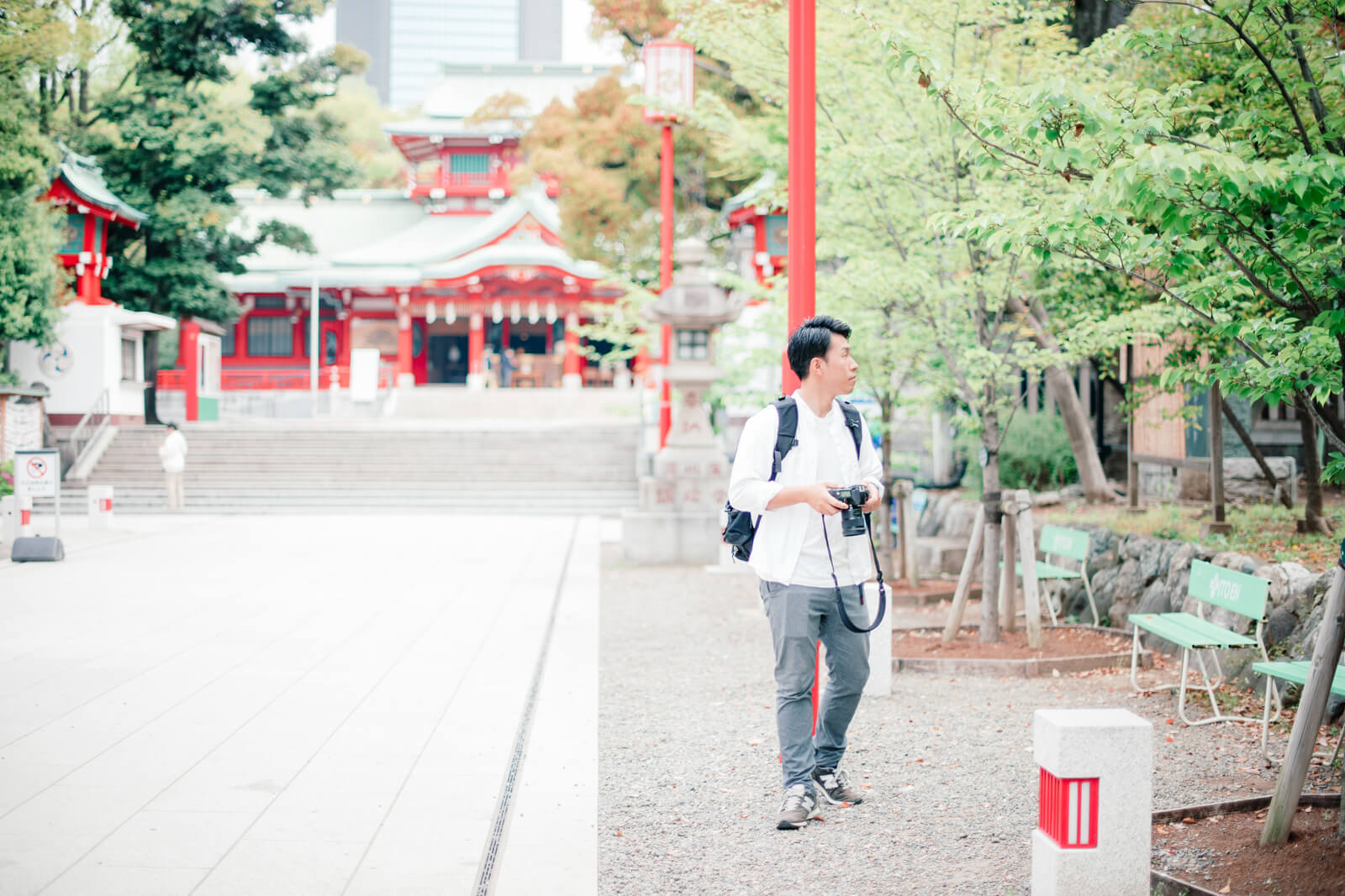 富岡八幡宮　フォトグラファー江守勇人　撮影風景