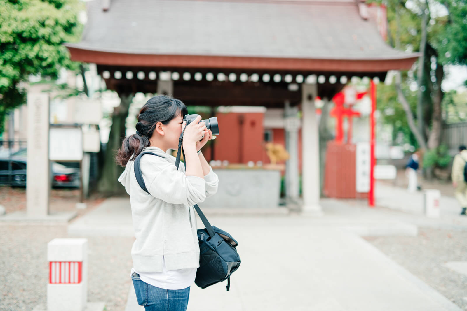 富岡八幡宮　フォトグラファー木島夕貴　撮影風景