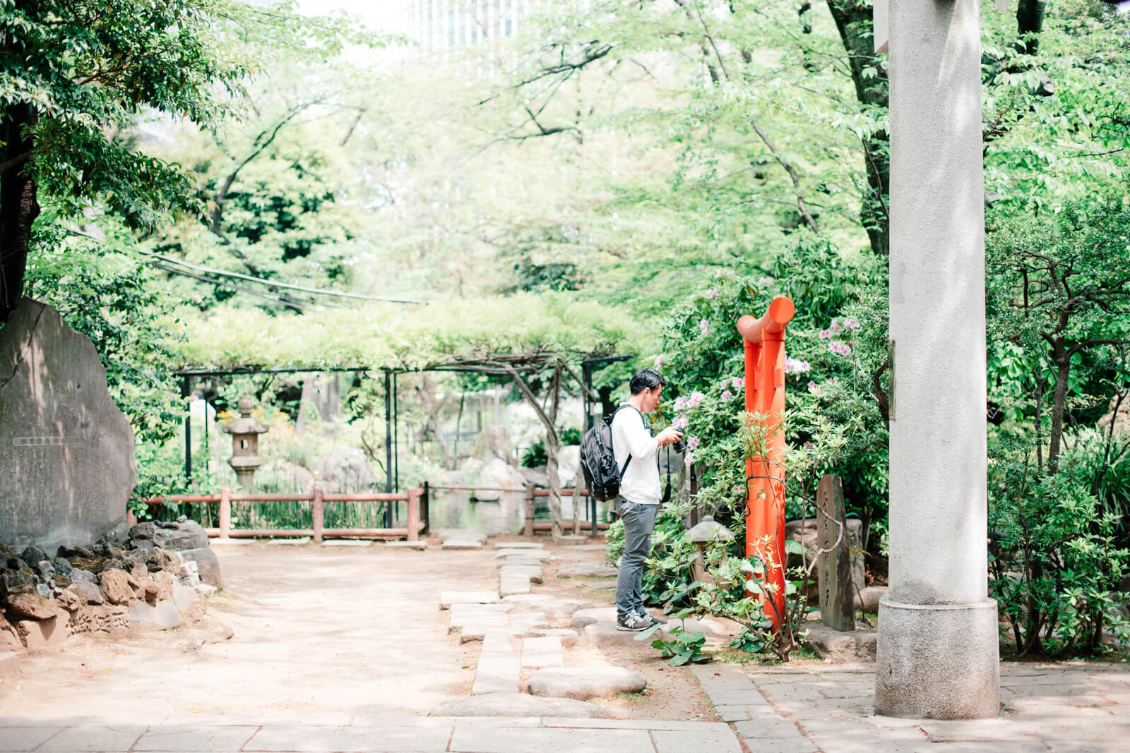 愛宕神社　フォトグラファー江守の撮影風景
