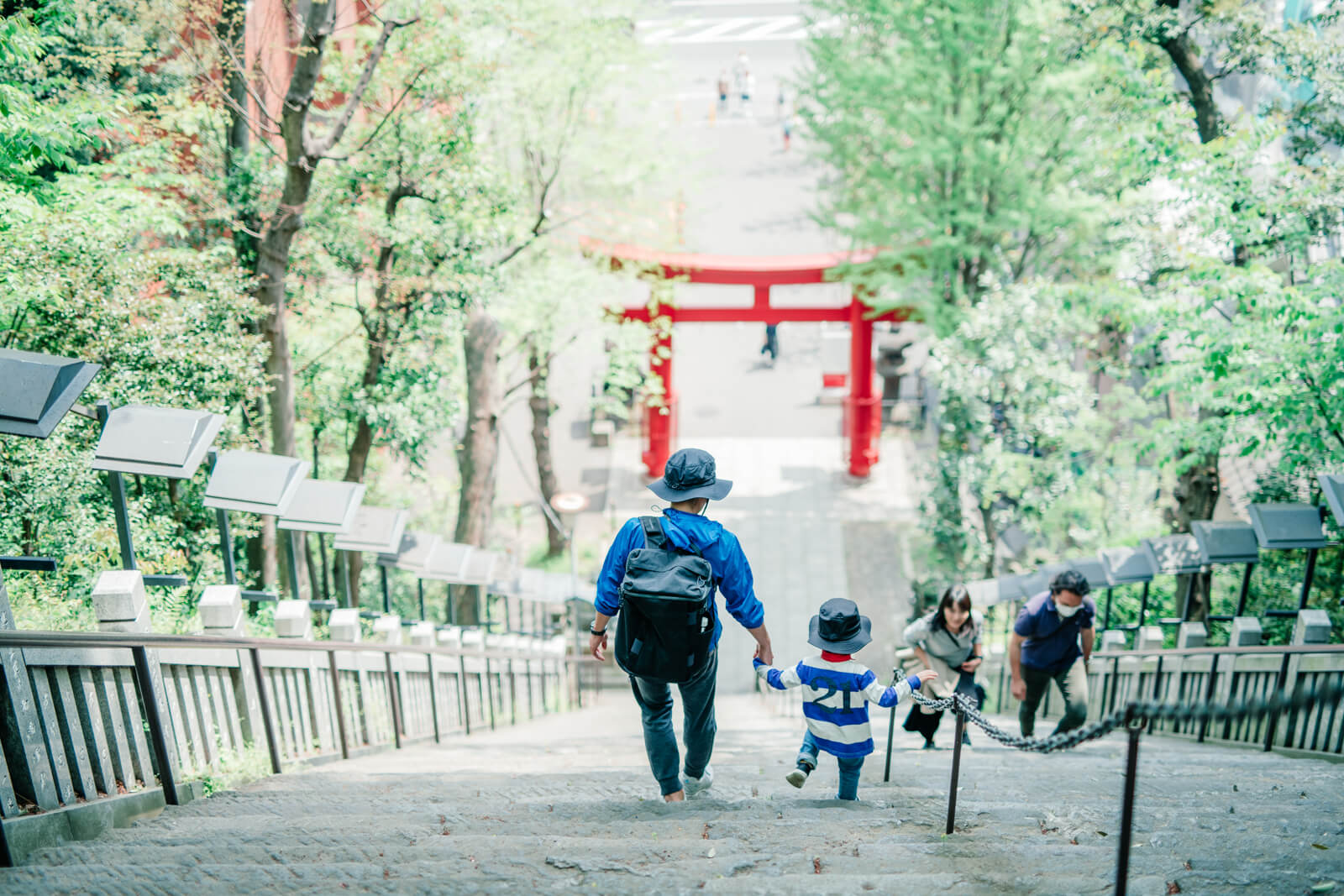 愛宕神社　階段　日常風景