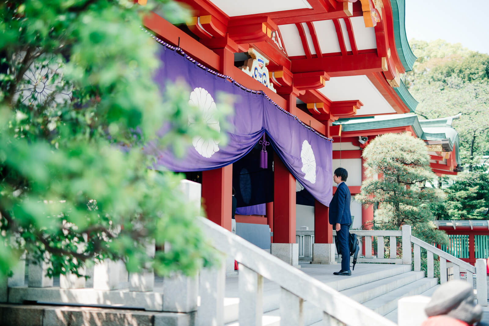 日枝神社　本殿　お参り　参拝