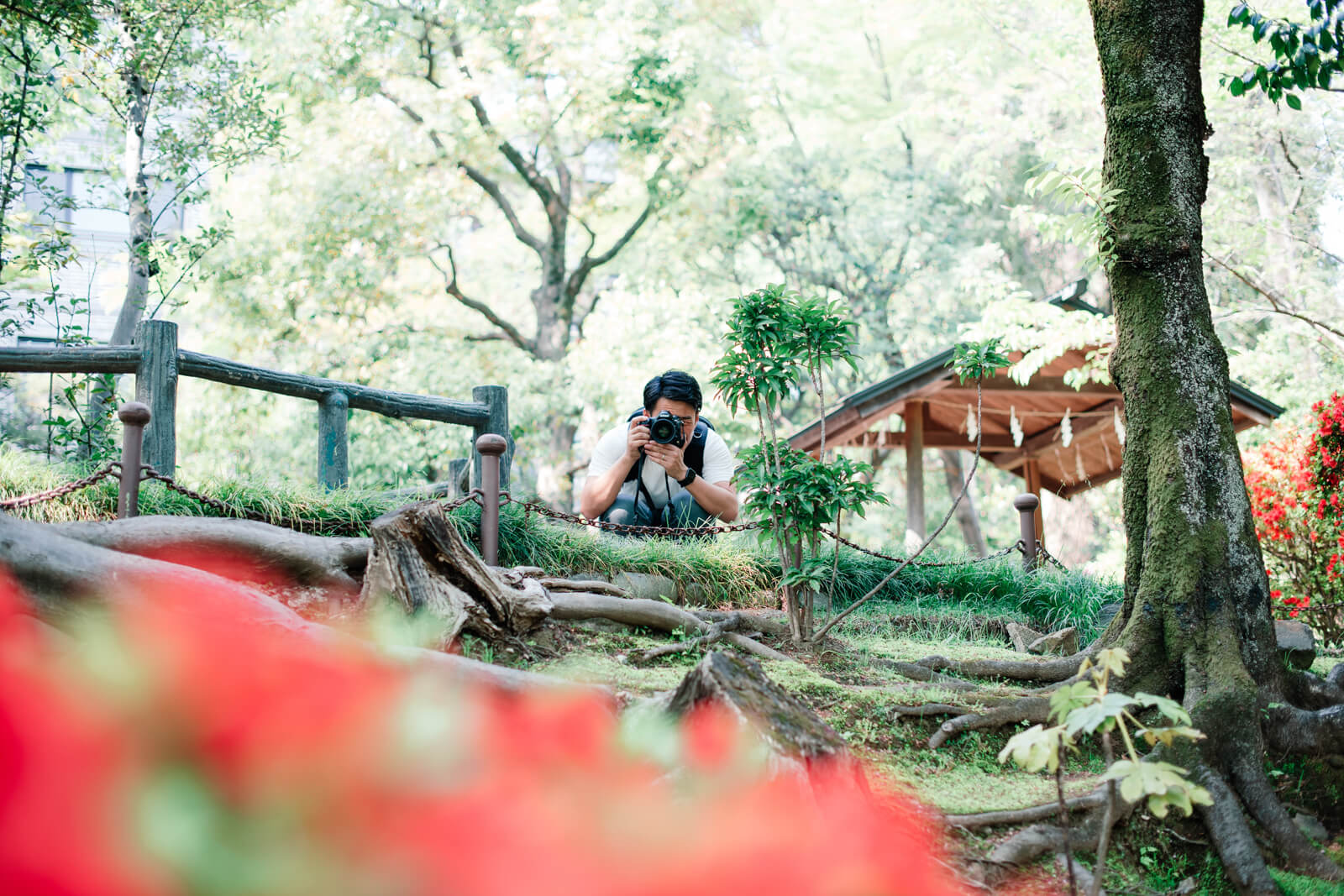 乃木神社　フォトグラファー江守勇人　撮影風景