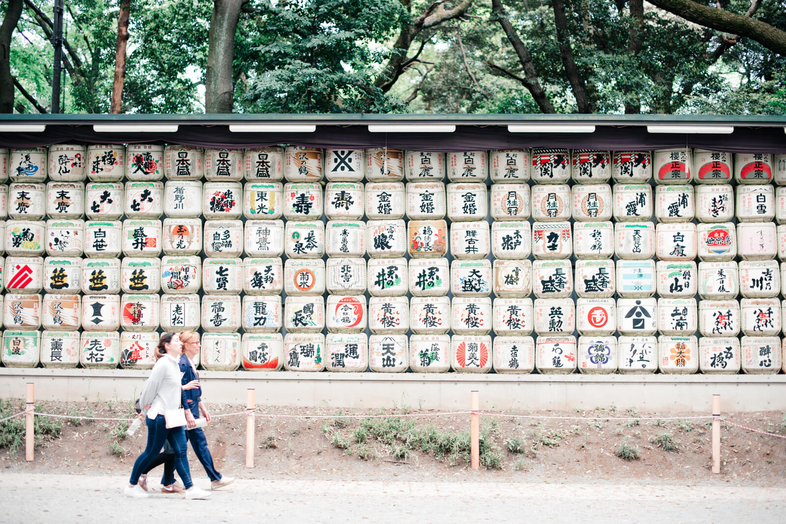 明治神宮　参道の酒樽